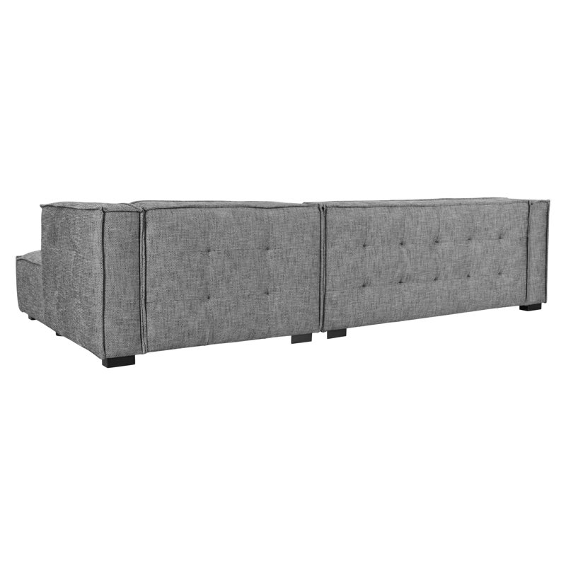 Element 2Pc Sectional W/RAF Chaise, Gray Polyester Blend