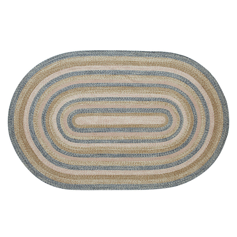 Geometric Indoor Rug, Oval 5' x 8'