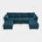 Upholstered U-Shaped Sectional Symmetrical-1407999722