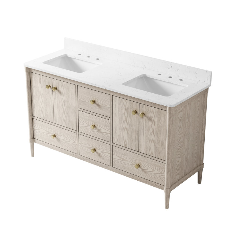 Ensemble de meuble-lavabo double 60 po Gabby , 60"