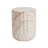 Outdoor/Indoor Lightweight Concrete Side Table/Cylinder Travertine Finish Accent Table