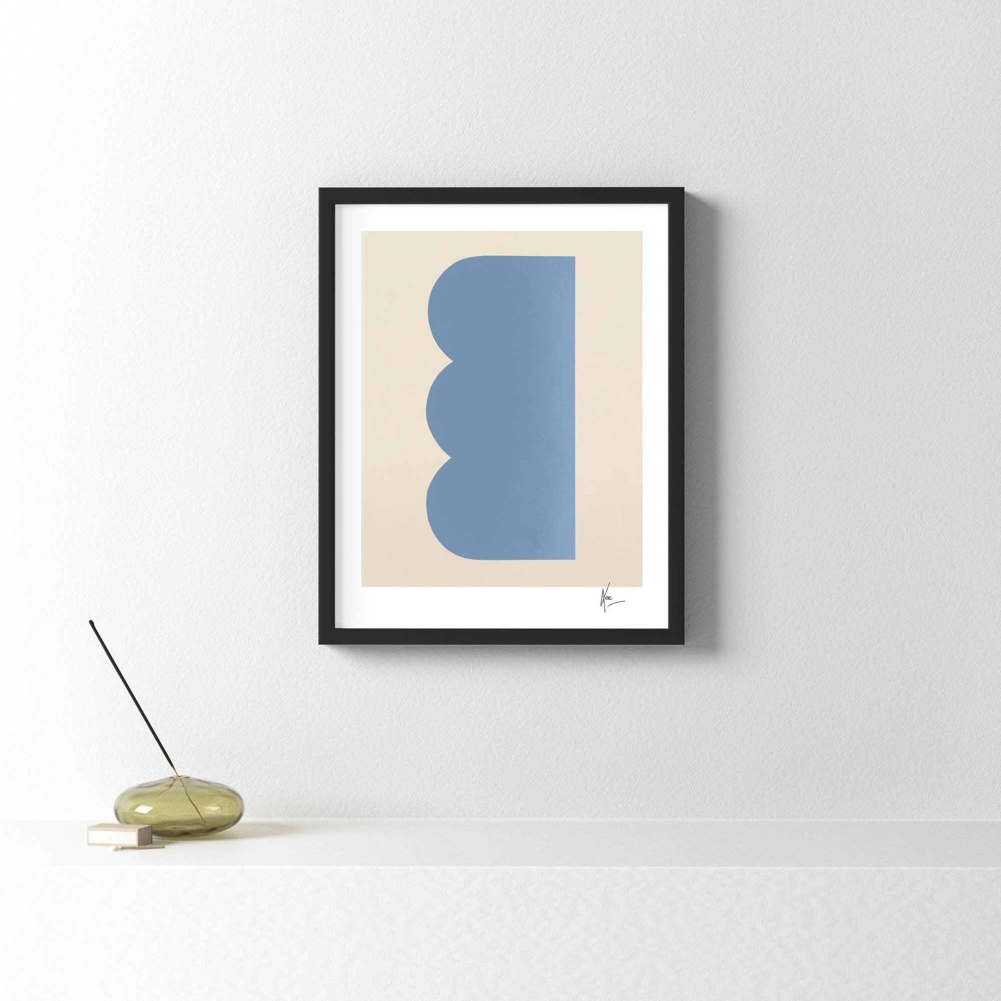 Keyhole 6 by Lee Lessem, 20" H x 16" W x 1.25" D, Black Framed