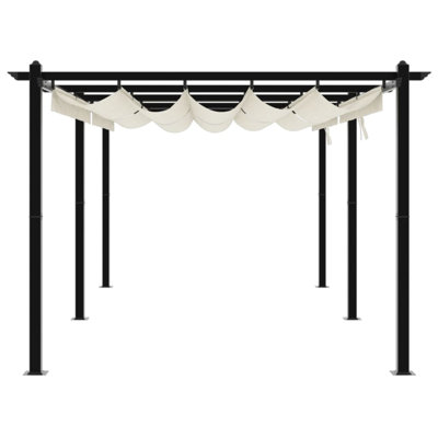 Garden Gazebo With Retractable Roof Aluminium