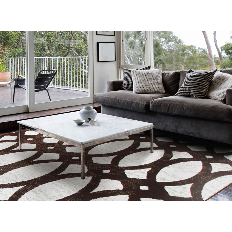 Tapis beige / brun Harkness, Rectangle 4 pi x 6 pi