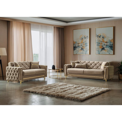 Kedrum 2 - Piece Velvet Living Room Set by Mercer41