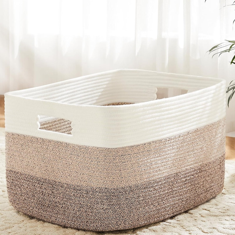 Bungalow Rose Fabric Decorative Basket