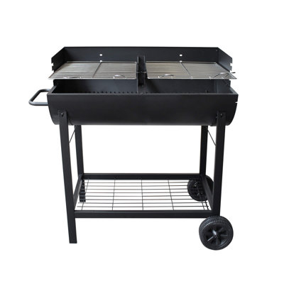 Belfry Kitchen Mabrey 103cm W Barrel Charcoal Grill