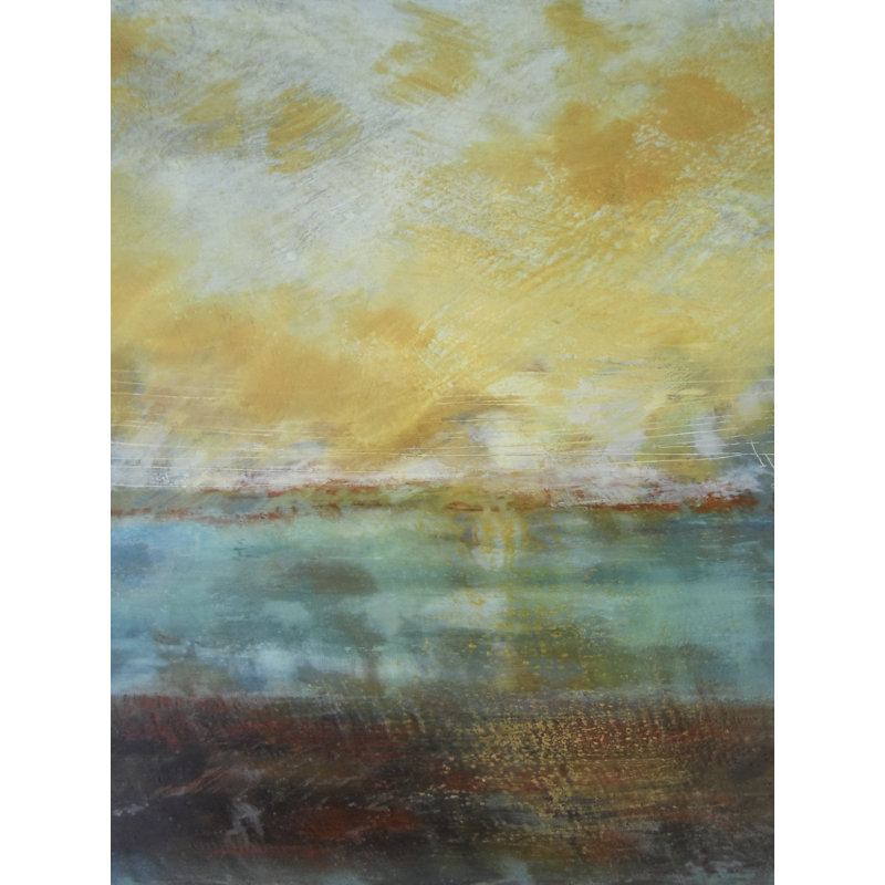 Guardian Light Print by Victoria Primicias, Black Framed Canvas, 33" H x 25" W