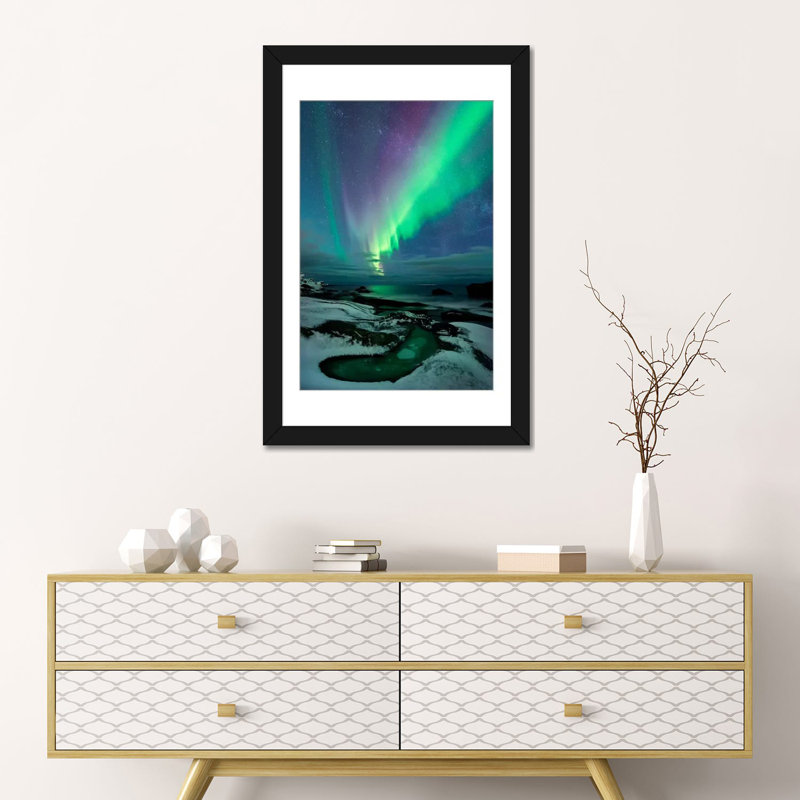 « epic creation », impression sur toile, Blanc, H 24 po x l 16 po x P 1 po, Papier d'art encadré noir