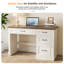 Bureau de direction 47 po avec tiroir Classeur Farmhouse-111230313