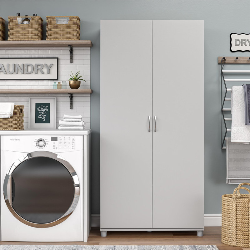 Armoire de rangement l 36 po Aleg, Gris