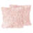 Rose Lace Pink Chiffon Mesh and Brushed Microfiber Decorative Square Indoor Throw Pillow Covers (Set of 2) by Sweet Jojo Designs
