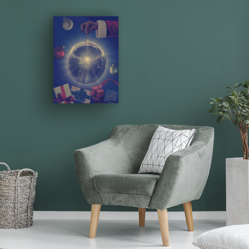 Art mural sur toile Latitude Run® Grace Popp Disco Santa I WAG37608, H 32 po x l 24 po