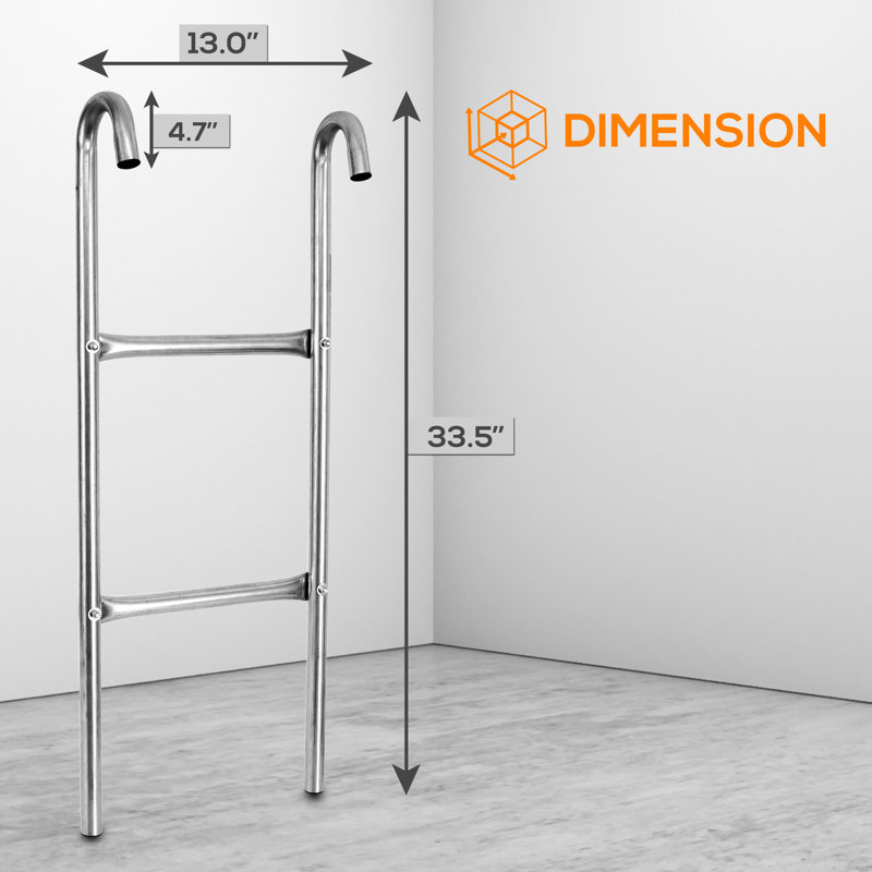 SereneLife 33.46'' Metal Ladder