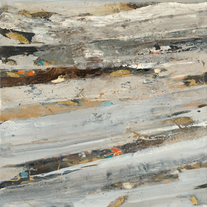 Lots of Layers I - Peinture, Non, H 12 po x l 12 po x P 1,25 po, Toile encadrée noire