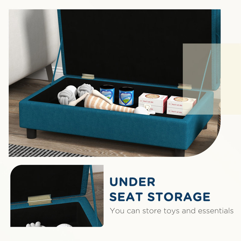 Pet sofa with with Hidden Storage and Soft Tufted Cushion