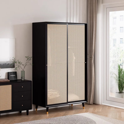 Modern Simple Light Luxury Rattan Wardrobe