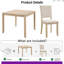 Ensemble de table de salle à manger carrée moderne avec 4 chaises rembourrées, ensemble de cuisine en bois 5 pièces pour une capacité de 4 330 lb?-823995215