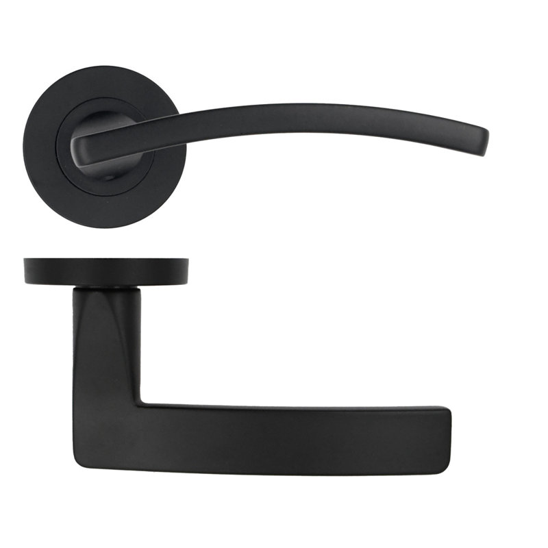 Single Dummy Door Handle, Matte Black