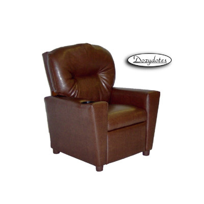 Craddock Kids Faux Leather Chair with Cup Holder by Zoomie Kids
