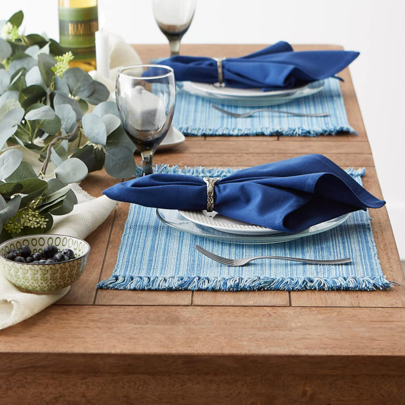 Ensemble de napperons 6 pièces Variegated, Bleu