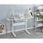 Table à dessin à manivelle réglable avec 2 tiroirs en métal et tabouret-126600155