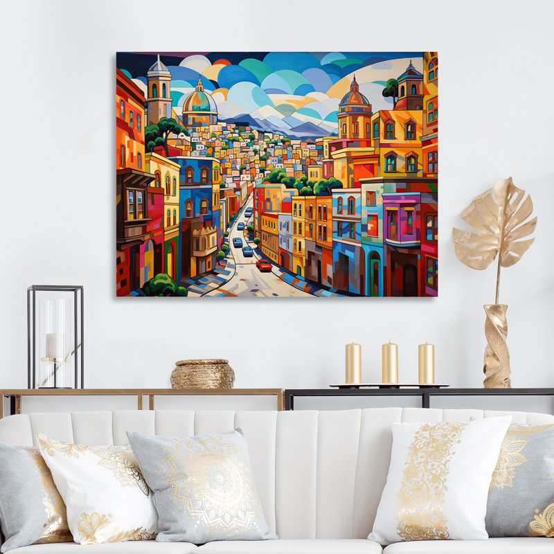 Pop San Francisco II - Imprimé, Toile tendue, H 12 po x l 20 po x P 1 po