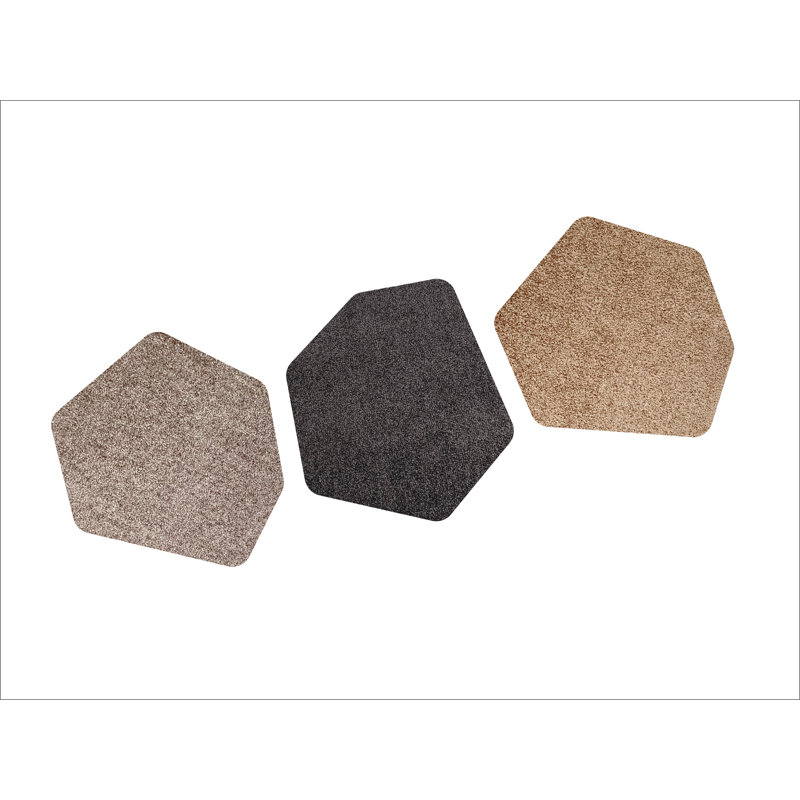 Blithe 87 x 82 cm Non-Slip Indoor Door Mat, Brown