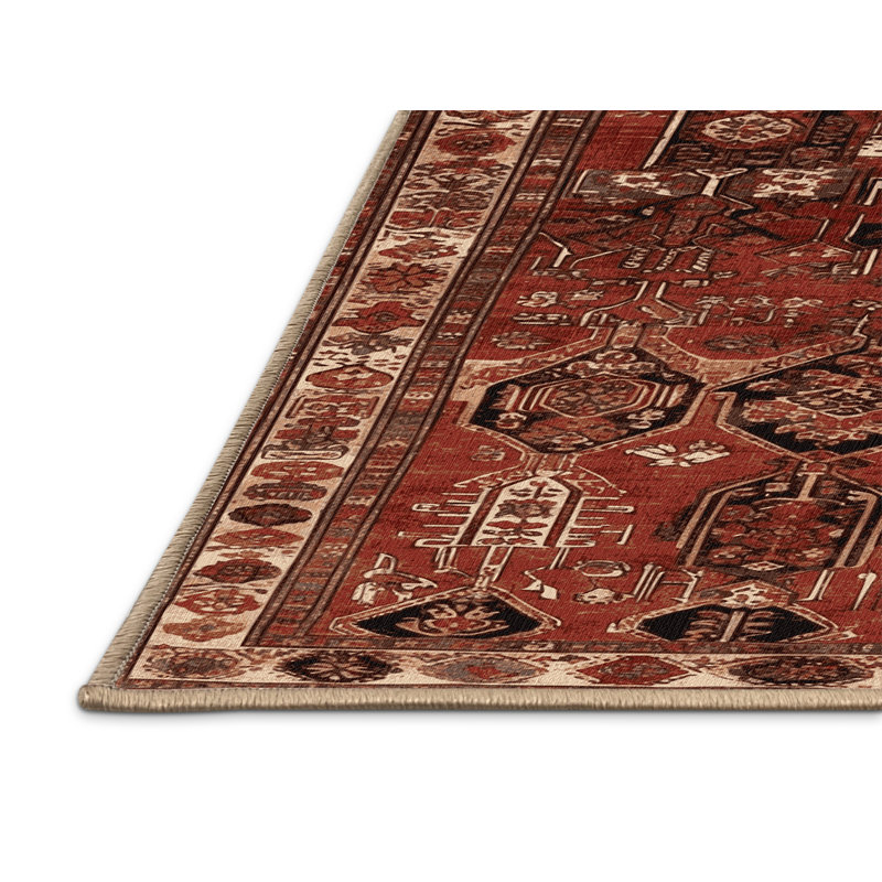 Tapis brun turc lavable à la machine