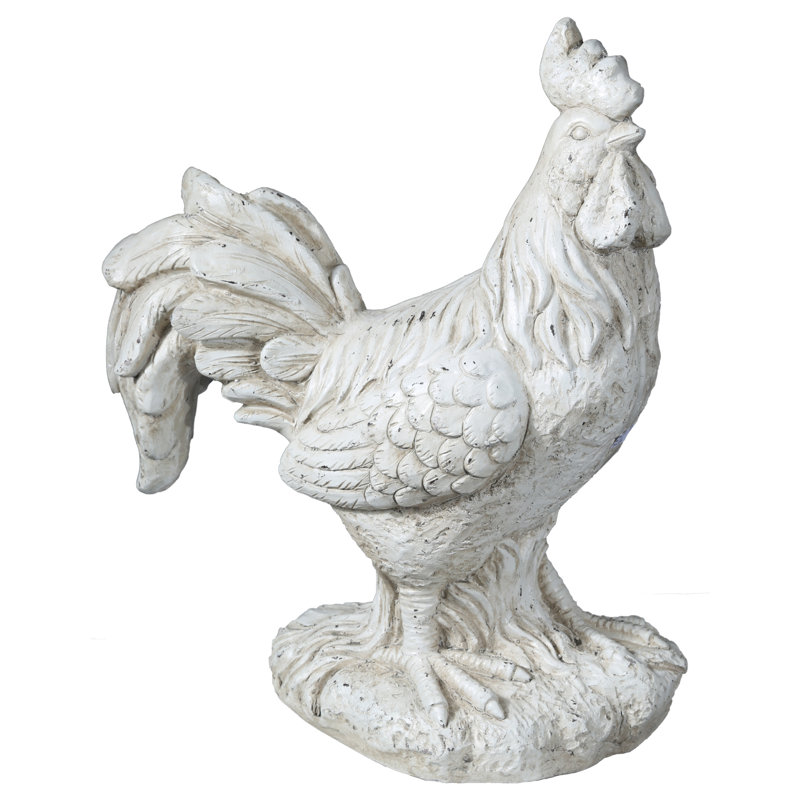 Statue coq debout en fiberstone Bradly
