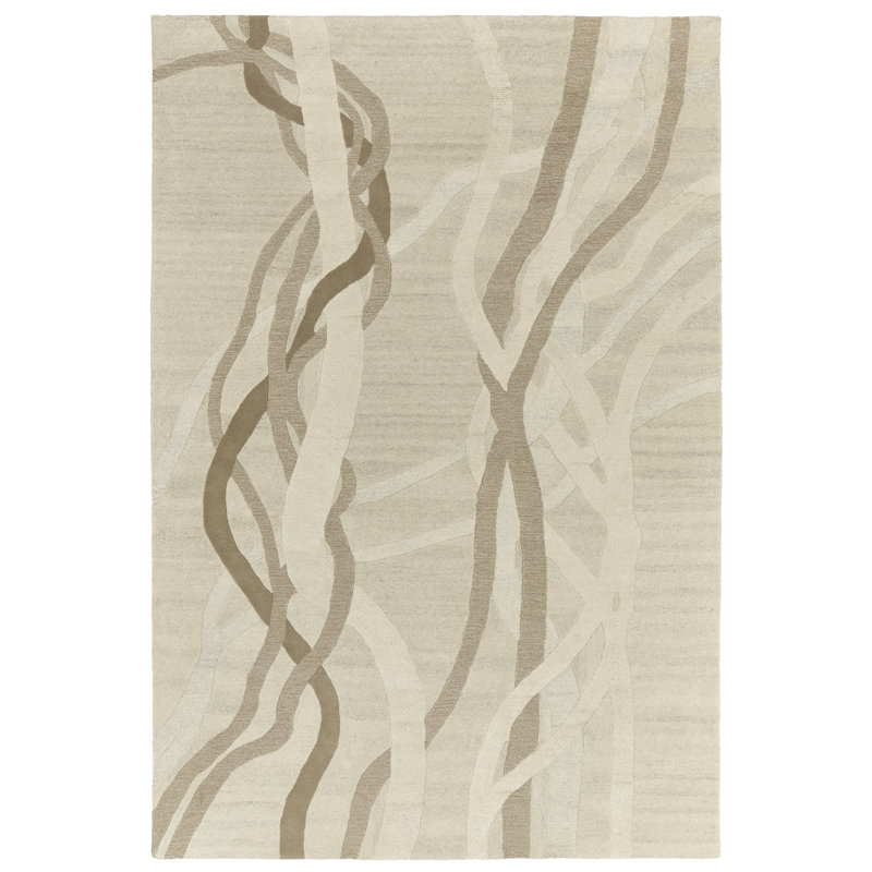 Lianes Area Rug in Natural/Brown, Rectangle 6'6'' x 9'10''