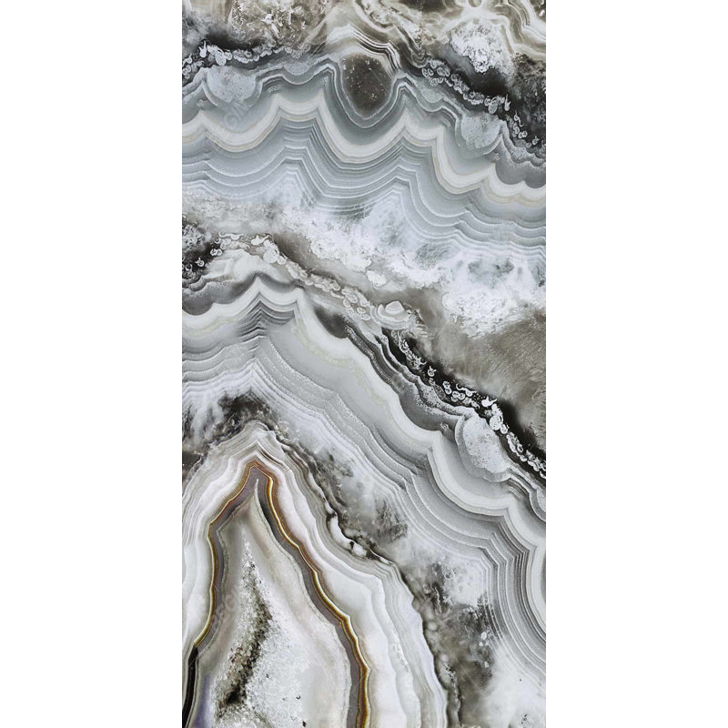 «Abstract Geode - Livingroom Hyperrealist», reproduction d'art encadrée, H 48 po x l 24 po