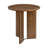 Kenneth 22" Round Mango Wood End Table with Slatted Panel Base
