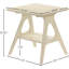 Table de bout Mid-Century moderne en bois avec design sculptural et fabrication durable