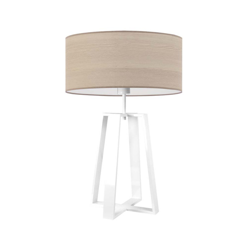 Bilyou Metal Table Lamp, White, Beige