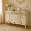  Platine De Royale 73" Wide Wood and Marble Sideboard - Champagne