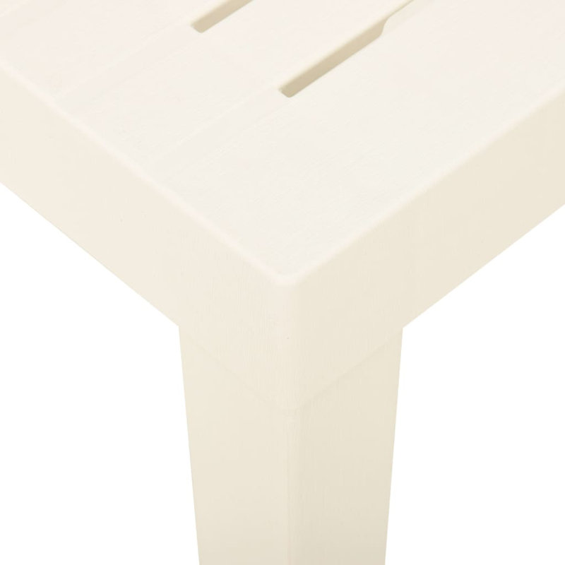 Evalen Plastic Dining Table, White