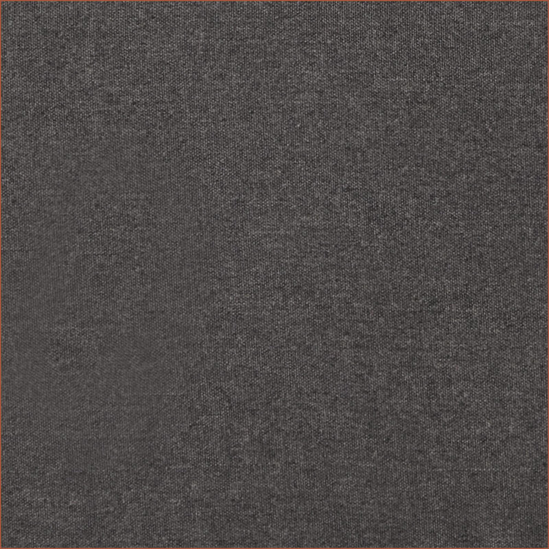 Repose-pieds, grand rangement carré avec capitonnage à boutons, pieds en bois massif - Gris foncé pour le salon / chambre à coucher | Bois | Noir