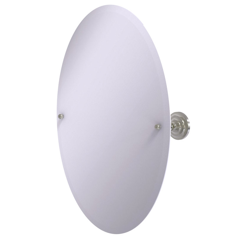 Gober Metal Wall Mirror, Satin Nickel