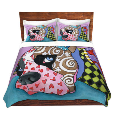 Ensemble de housse de couette triste boxer dog