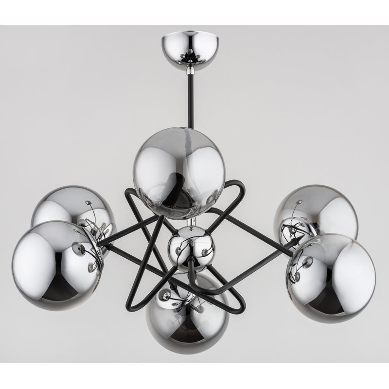 Savona 6 - Light Chandelier, Chrome, Chrome