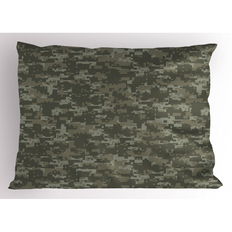 Camo Polyester Camouflage Sham Set, Twin