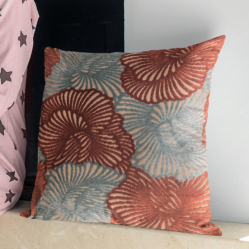 Coussin décoratif en Damas moelleux, 20 po x 20 po