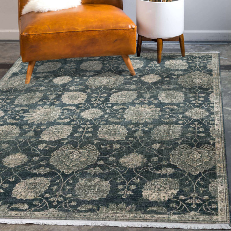 Tapis en polyester tissé à plat à la machine Berkey Southwestern, Rectangle 4 pi 11 po x 7 pi 7 po