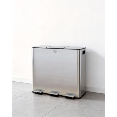 3 Compartments Trash Can, With Lids Airtight