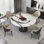 Luxury Simple Marble Round Dining Table Set