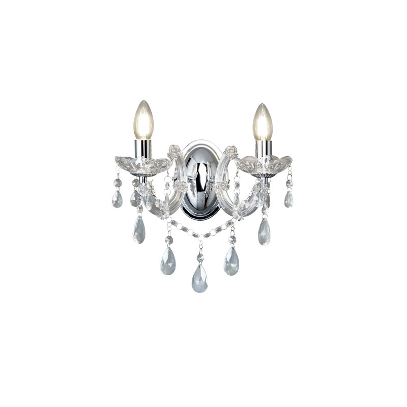 Kelly Candle Wall Light, Chrome