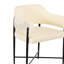 Chaise de salle à manger en cuir végétalien et jacquard 2 tons Sezanne