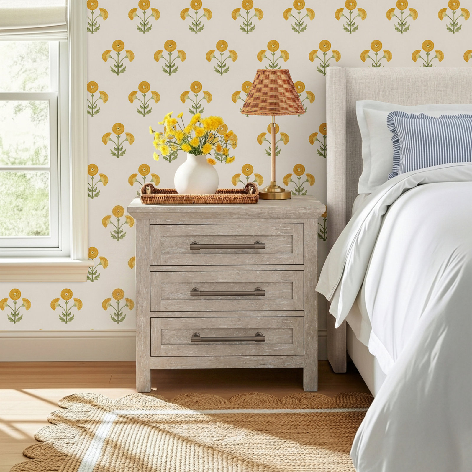 Walter 3-Drawer Nightstand