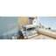 Lit simple sur simple avec maison et tiroir, escalier, DEL, blanc-220909565